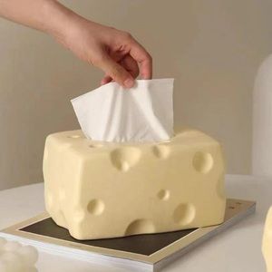 🧀Cheese shaped tissue box- porcelain